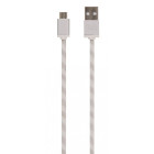 Laidas USB - micro USB 2m, baltas
