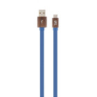 Pintas laidas USB/micro USB 1m, mėlynas