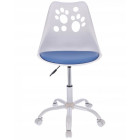 Krzesło obrotowe JOY - biało-niebieskie