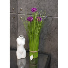 Sztuczna trawa - snopek - z fioletowymi kwiatami - wysokość 49 cm