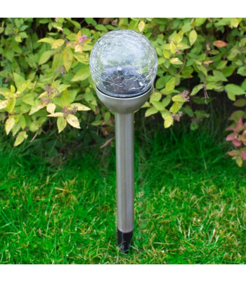 Lampa solarna - kula szklana 1 LED 38 cm