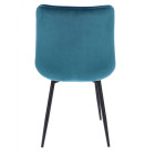 Krzesło MISTY tapicerowane welurowe niebieskie
