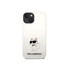 Karl Lagerfeld dėklas iPhone 14 Plus 6,7 KLHCP14MSNCHBCH baltas HC Silicone NFT Choupette