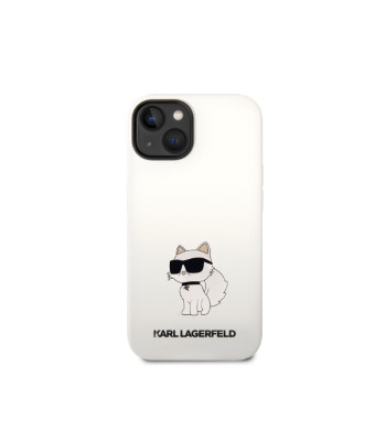 Karl Lagerfeld dėklas iPhone 14 Plus 6,7 KLHCP14MSNCHBCH baltas HC Silicone NFT Choupette