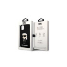 Karl Lagerfeld dėklas iPhone 14 6,1 KLHMP14SSNIKBCK juodas kietas dėklas Magsafe Silicone NFT Ikonik