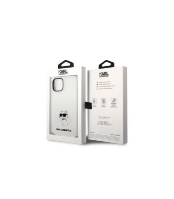 Karl Lagerfeld dėklas, skirtas iPhone 14 Pro 6,1 KLHMP14LSNCHBCH baltas kietas dėklas Magsafe Silicone NFT Choupette