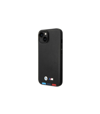 BMW nakładka do iPhone 14 Pro 6,1 BMHCP14L22PTDK czarna M HC PU Hot Stamp Tricolor