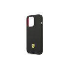 Ferrari dėklas, skirtas iPhone 14 Pro Max 6,7 FEHCP14XSIBBK juodas kietas silikono metalo logotipas