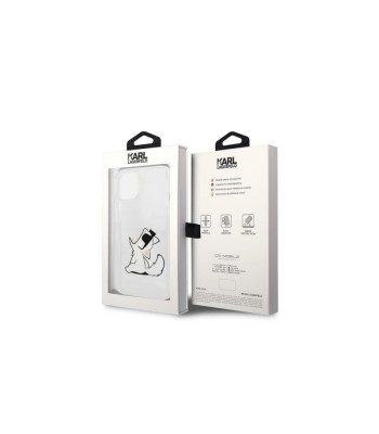 Karl Lagerfeld dėklas, skirtas iPhone 14 Plus 6,7 KLHCP14MCFNRC permatomas kietas dėklas Choupette Fun