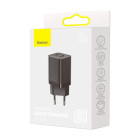 Baseus sieninis įkroviklis Super Si PD 30W 1x USB-C 1x USB juodas