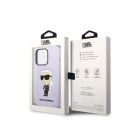 Karl Lagerfeld dėklas, skirtas iPhone 14 Pro Max 6,7 KLHCP14XSNIKBCU purpurinis kietas dėklas Silicone Ikonik