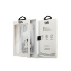 Karl Lagerfeld dėklas, skirtas iPhone 12 Pro Max 6,7 KLHCP12LGCFS sidabrinis kietas dėklas Liquid Glitter Choupette Fun
