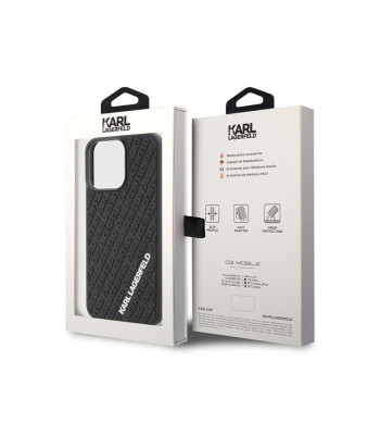 Karl Lagerfeld dėklas, skirtas iPhone 15 Pro Max 6,7 KLHCP15X3DMKRLK juodas HC 3D Multi Logo