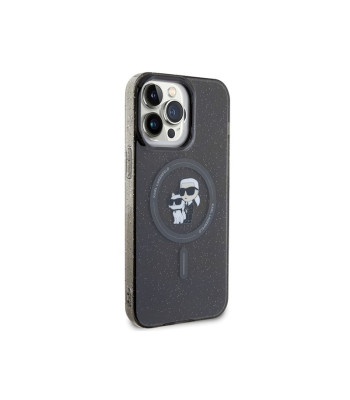 Karl Lagerfeld dėklas iPhone 15 Pro Max 6,7 KLHMP15XHGKCNOK juodas HC Magsafe IML KC Glitter