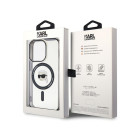 Karl Lagerfeld dėklas, skirtas iPhone 15 Pro 6,1 KLHMP15LHKHNOTK skaidrus HC Magsafe IML KH