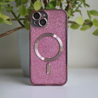 Glitter Chrome Mag dėklas, skirtas iPhone 15 Pro 6,1 rožinis