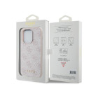 Guess dėklas skirtas iPhone 15 Pro 6,1 GUHCP15LG4GFPI rožinis HC PU 4G metalinis logotipas