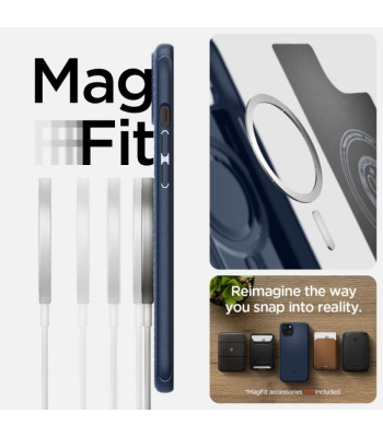 Spigen dėklas Mag Armor Magsafe skirtas iPhone 15 6,1 tamsiai mėlynas