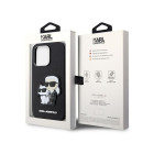 Karl Lagerfeld dėklas, skirtas iPhone 14 Pro 6,1 KLHCP14LSANKCPK juodas kietas dėklas Saffiano Karl - Choupette