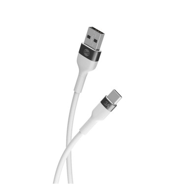 Forever Lankstus kabelis USB - USB-C 1,0 m 3A baltas