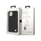 BMW telefono dėklas  iPhone 14 6,1 BMHCP14S22RQDK black hard telefono dėklas Leather Quilted