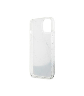 Guess telefono dėklas  iPhone 14 6,1 GUHCP14SLCSGSGH white hard telefono dėklas Liquid Glitter Marble
