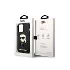 Karl Lagerfeld dėklas iPhone 14 Pro 6,1 KLHMP14LSNIKBCK black harddėklas Silikoninis Ikonik Magsafe