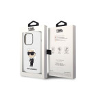 Karl Lagerfeld dėklas iPhone 14 Pro Max 6,7 KLHCP14XSNIKBCH white harddėklas Silikoninis Ikonik