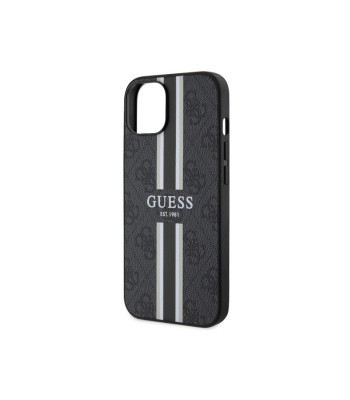 Guess telefono dėklas  iPhone 14 6,1 GUHMP14SP4RPSK black hartelefono dėklas Magsafe 4G Printed Stripes