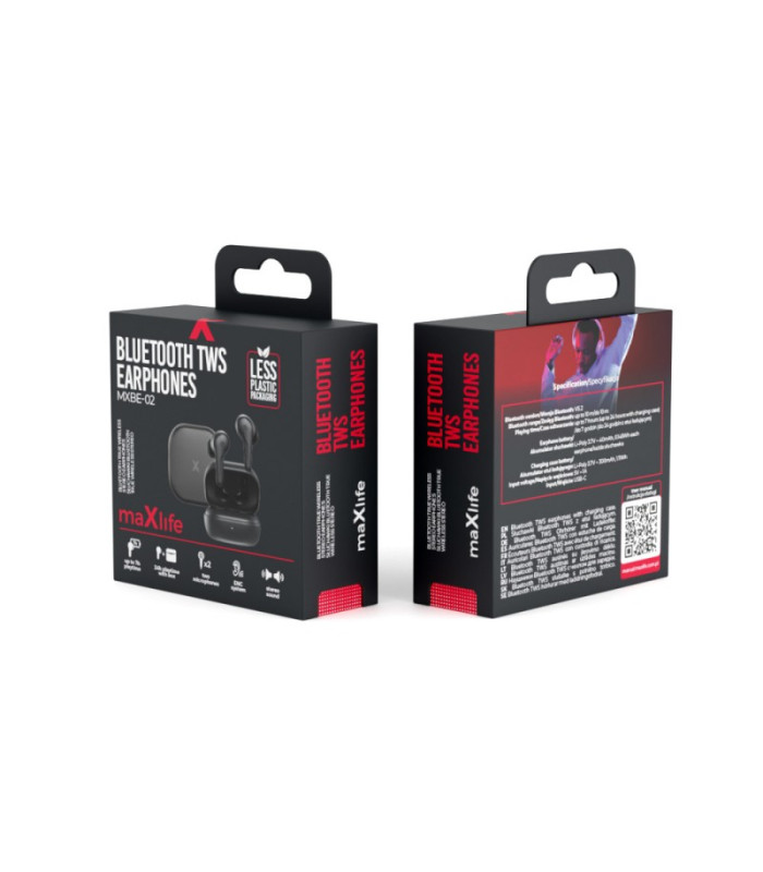 Maxlife Bluetooth ausinės TWS MXBE-02 black