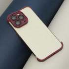 TPU mini bamperiai su kameros apsauga  iPhone 12 Pro 6,1 cherry