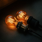 LED lemputė Filament E27 A60 4W 230V 2000K 400lm COG smoked ever Light