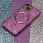 Glitter Chrome telefono dėklas iPhone 14 Pro Max 6,7 pink