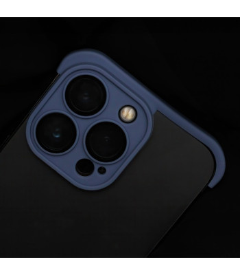TPU mini bamperiai su kameros apsauga  iPhone 12 Pro Max 6,7 mėlyna