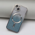 Glitter Chrome telefono dėklas iPhone 13 Pro Max 6,7 silver gradient
