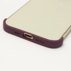 TPU mini bamperiai su kameros apsauga  iPhone 13 Pro Max 6,7 cherry