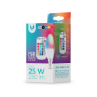 LED lemputė E14 C37 RGB + balta 5W + RC Forever Light
