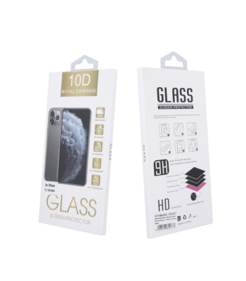 Grūdintas stiklas 10D, skirtas Huawei P Smart Z / P Smart Pro / Honor 9X juodas rėmelis