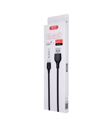 XO kabelis NB103 USB - microUSB 2,0 m 2,1A juodas