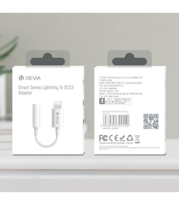 Devia adapteris Smart jack 3,5mm - Žaibo baltas