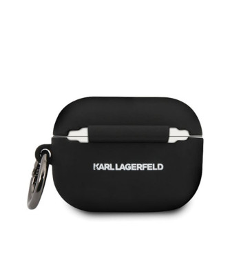 Karl Lagerfeld dėklas Airpods Pro KLACAPSILGLBK juodas Silicone Iconic