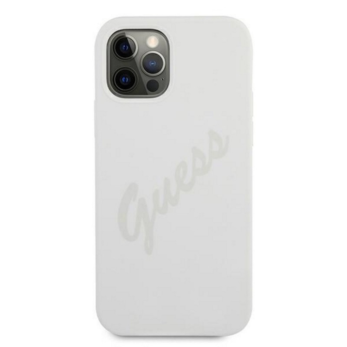 Guess dėklas, skirtas iPhone 12 / 12 Pro 6,1 GUHCP12MLSVSBF mėlynai fuksijos spalvos kietas dėklas Silicone Vintage