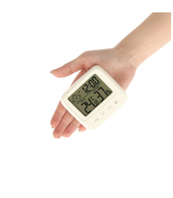 Higrometras Laikrodis Kambario termometras Drėgmės matuoklis LCD