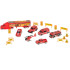 Transporterio sunkvežimis TIR paleidimo įrenginys lagamine + 7 ugniagesių automobiliai