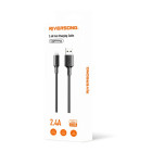 Riversong kabelis Zeta USB - Lightning 1,0m 2,4A juodas CL118