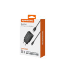 Riversong sieninis įkroviklis SafeKub D2 2x USB 12W juodas + laidas USB - microUSB AD29 + CM85