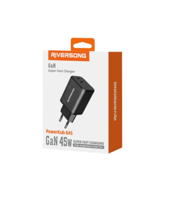 Riversong sieninis įkroviklis PowerKub G45 2x USB-C 45W juodas AD95