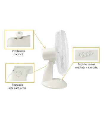 Stalinis ventiliatorius WT03 40W 16 white