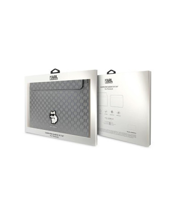 Karl Lagerfeld dėklas KLCS16SAKHPCK 14” silver dėklas Mono Saffiano Choupette
