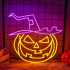 Neoninė PLEXI LED PUMPKIN WITCH violetinė oranžinė FPNE17 Forever Light